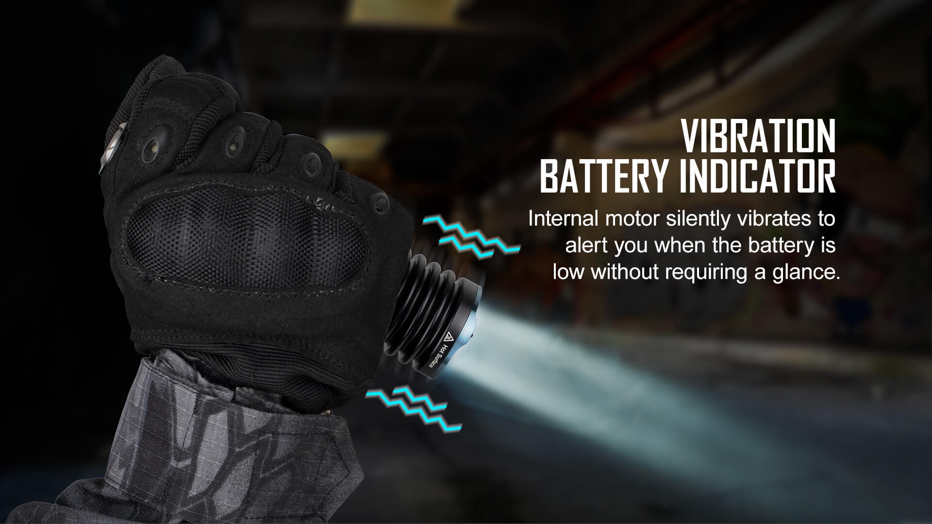 Vibration battery indicator